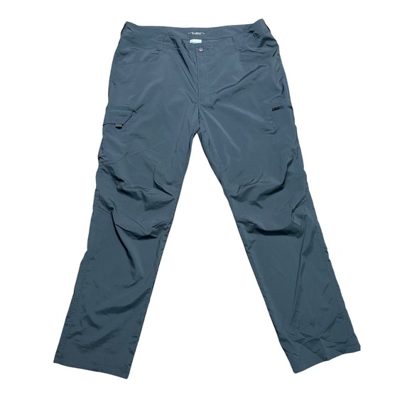 Columbia Mens 40x32 Gray Omni-Shade Sun Protection Cargo Hiking Pants - Picture 1 of 6